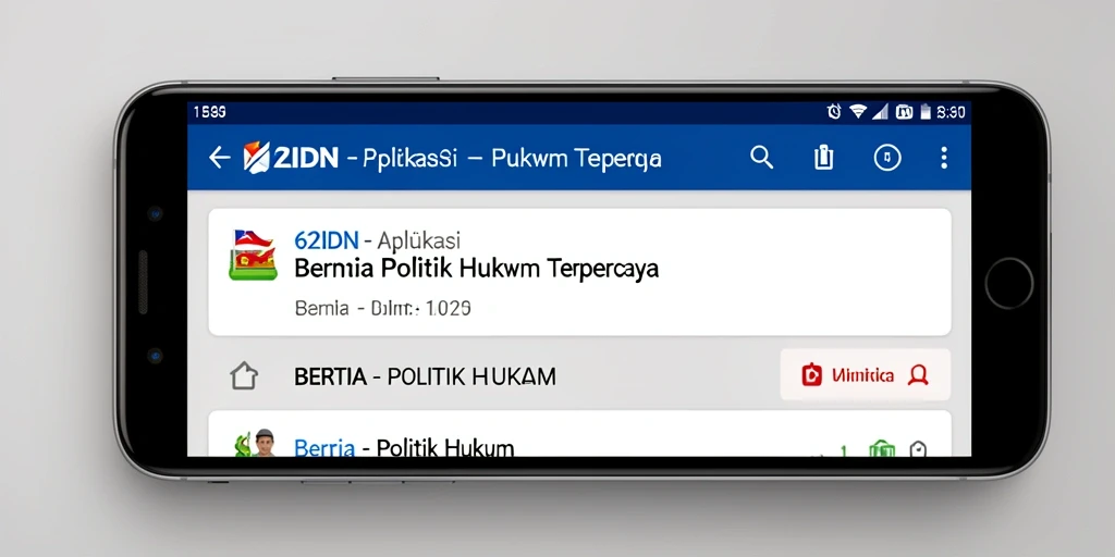 Tampilan antarmuka aplikasi 62IDN yang informatif dan mudah digunakan.