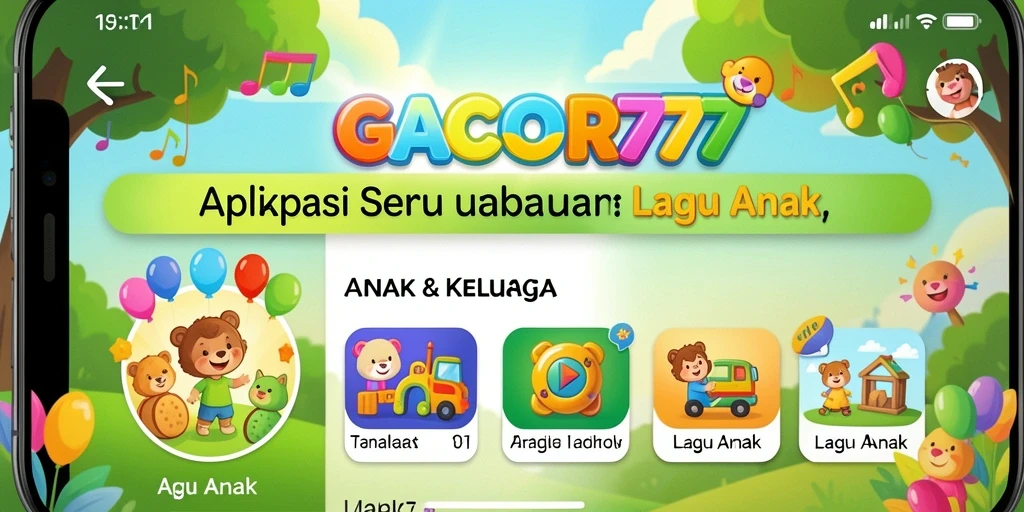 Tampilan antarmuka GACOR777 yang ceria dan menarik untuk anak-anak.