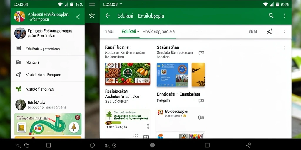 Tampilan antarmuka aplikasi Ensiklopedia yang menarik dan informatif.