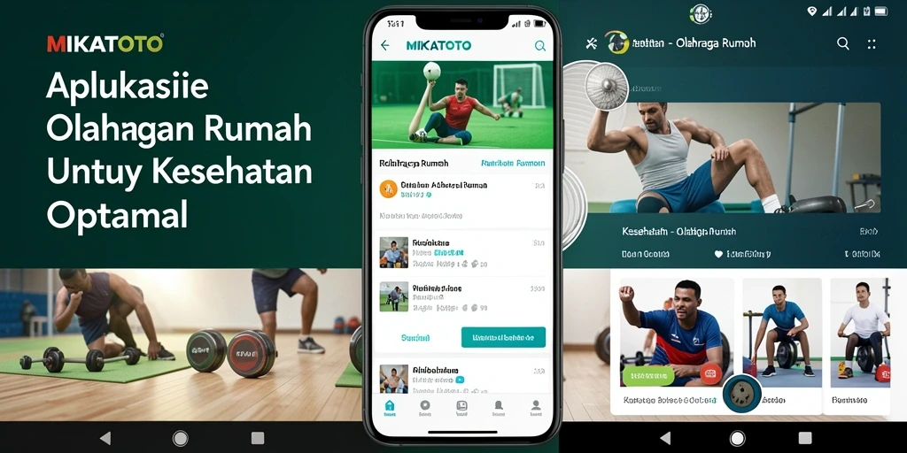 Tampilan antarmuka aplikasi MIKATOTO untuk olahraga rumah.