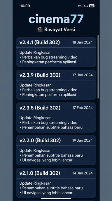 Riwayat Versi cinema77 untuk Pengguna Android